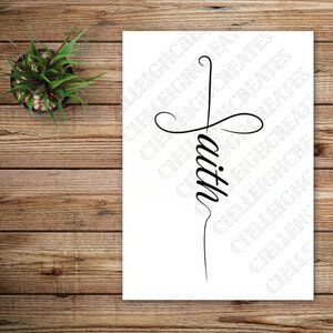 *2 for $20* Faith Cross vinyl decal sticker Handcrafted